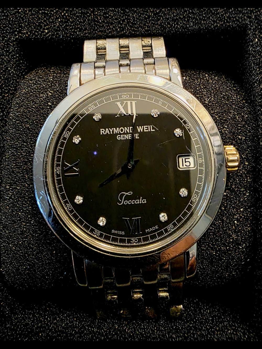 Raymond Weil Toccata Stainless Steel Watch - Black Dial